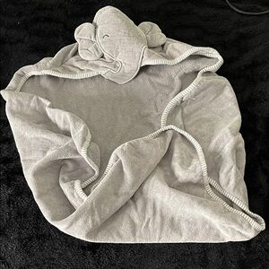 Carter's Soft Gray Elephant Hooded Towel Unisex